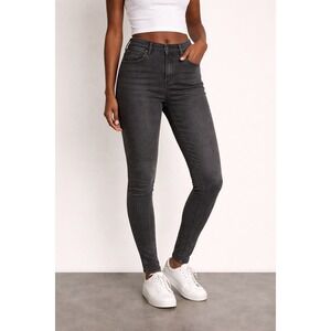 Betabrand Charcoal Gray Jeggings Womens Medium Petite Stretch Pockets